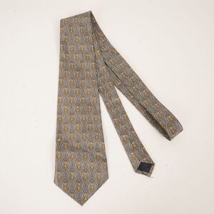 Versace Grey Classic Horsebit Reapeating Pattern Tie